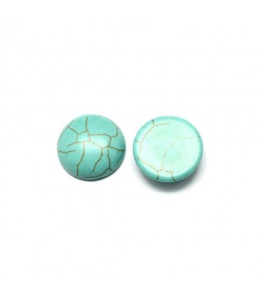 Pierre synthétique Turquoise ronde 20 mm (1 pièce) - Turquoise