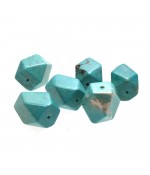 Perles losange howlite teintée turquoise 18 mm (1 pièce)
