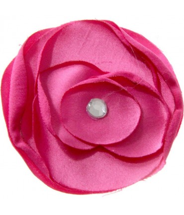 Fleur en tissu création bijoux et accessoires (5 pièces) - Fuchsia