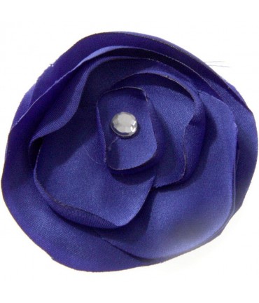 Fleur en tissu création bijoux et accessoires (5 pièces) - Bleu