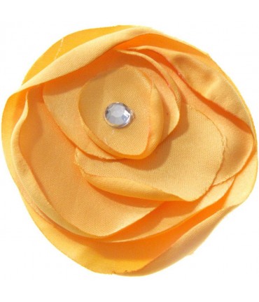 Fleur en tissu création bijoux et accessoires (5 pièces) - Orange