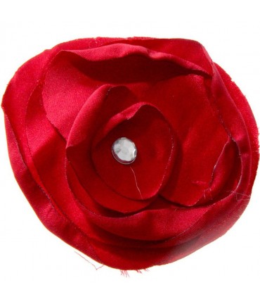 Fleur en tissu création bijoux et accessoires (5 pièces) - Rouge