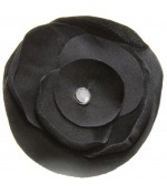 Fleur en tissu création bijoux et accessoires (5 pièces) - Noir