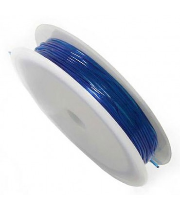 Fil nylon élastique 1 mm en bobine ( 4,5 Mètres ) - Bleu
