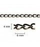 Chaine maillons gourmette 6 x 4 mm (1 mètre)
