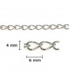 Chaine maillons gourmette 6 x 4 mm (5 x 1 mètre)