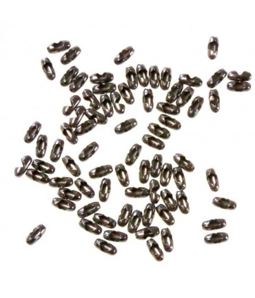 Fermoir Chaine À Billes ( 100 Pièces ) ( 5 X 1 Mm ) - Anthracite