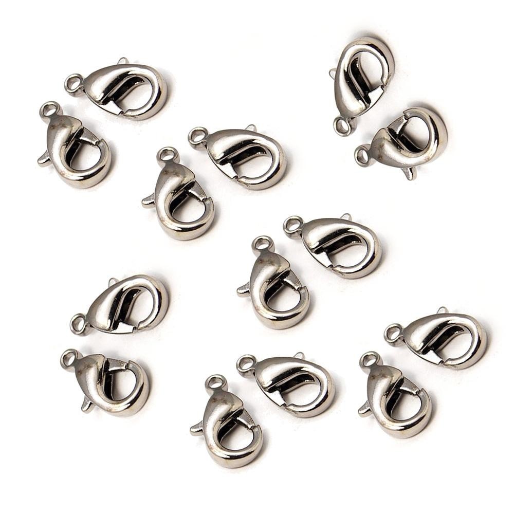 Fermoir mousqueton avec anneau pivotant 14 mm Bronze x1 - Perles & Co
