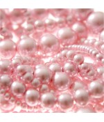 Perles nacrées 16 mm en verre de Bohême couleurs pastel lot de 10