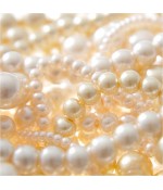 Perles nacrées 6 mm en verre de Bohême couleurs pastel lot de 50