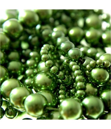 Perles nacrées 6 mm en verre de Bohême couleurs vives lot de 50 - Kaki