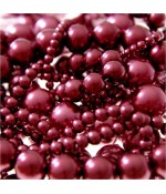 Perles nacrées 8 mm en verre de Bohême couleurs vives lot de 20 - Prune