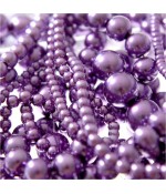 Perles nacrées 8 mm en verre de Bohême couleurs vives lot de 20 - Parme