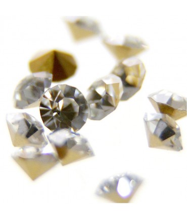 Strass diamant en verre qualité supérieure ( 10 pièces ) ( 1,5 mm de diamètre )