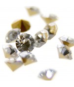Strass diamant en verre qualité supérieure ( 10 pièces ) ( 1,5 mm de diamètre ) - Blanc