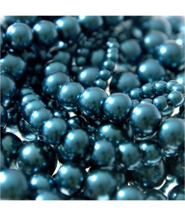 Perles nacrées 10 mm en verre de Bohême couleurs vives lot de 20 - Lagon