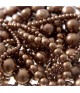 Perles nacrées 12 mm en verre de Bohême couleurs vives lot de 10