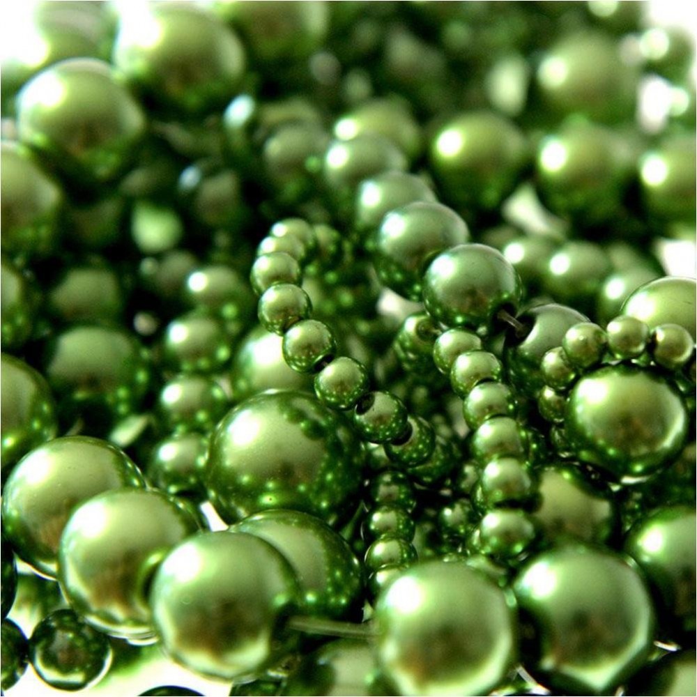 Lot de 10 perles Nacrées 16mm Anthracite en verre de Bohème 