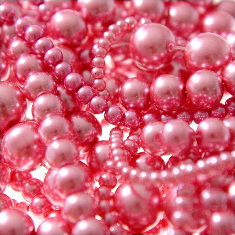 Lot de 10 Perles Nacrées en Verre 14mm Rouge Orangé 