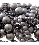 Perles nacrées 16 mm en verre de Bohême couleurs vives lot de 10