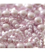 Perles nacrées en verre de boheme couleur pastel 4 mm lot de 100