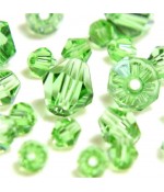 Perles cristal cz bicones quartz de Bohême 6mm (50 pcs) - Vert clair