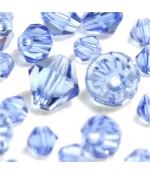 Perles cristal cz bicones quartz de Bohême 8 mm (40 pcs) - Bleu clair