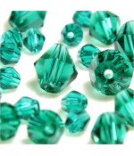 Perles cristal cz bicones quartz de Bohême 8 mm (40 pcs) - Emeraude