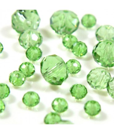 Perles cristal cz à facettes quartz de Bohème 4 mm (150 pcs) - Vert clair