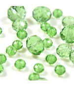 Perles cristal cz à facettes quartz de Bohème 6 mm (100 pcs) - Vert clair