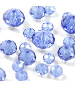 Perles cristal cz à facettes quartz de Bohème 8 mm (70 pcs) - Bleu clair