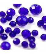 Perles cristal cz à facettes quartz de Bohème 8 mm (70 pcs) - Bleu royal