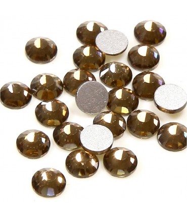 Strass bijoux à coller 4,6 mm lot de  20 pièces - Marron