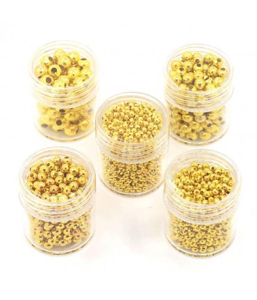 Perles rondes intercalaires kit 2 à 5 mm