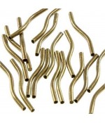 Perles tubes ondulées 21 mm (100 pièces) - Bronze