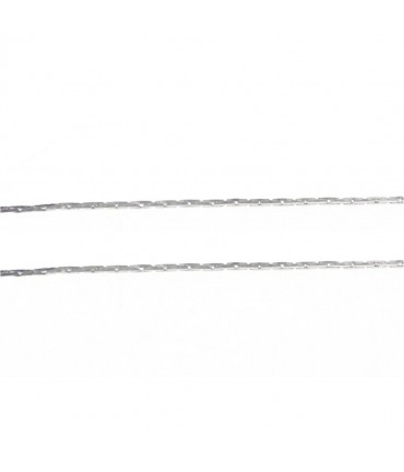 Chaine bijoux mailles jaseron 0,9 x 0,6 mm (1 mètre) - Argenté