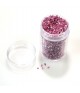 Perles de rocaille irisées tubes à facettes 1.8 à 2.3 mm (3000 pièces)