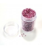 Perles de rocaille irisées tubes à facettes 1.8 à 2.3 mm (3000 pièces) - Magenta