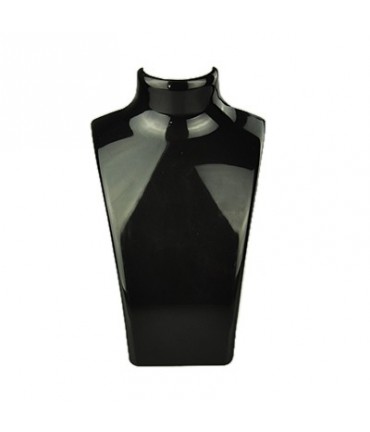 Buste porte collier en plastique 21 cm - Noir