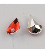 Strass bijoux acrylique Goutte 5 x 3 mm (50 pièces) - Rouge