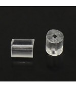 Fermoir boucle d'oreille poussoir tube 3 x 3 mm (50 pièces)