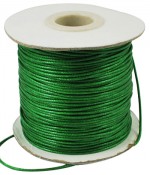 Fil coton ciré 1 mm en bobine de 80 mètres - Vert sapin