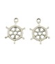 Breloque pendentif Barre bateau argenté
