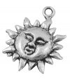 Breloque pendentif Soleil argenté Tibétain