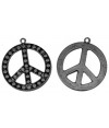 Breloque pendentif symbole paix noir