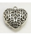 Grande breloque coeur style tibétain