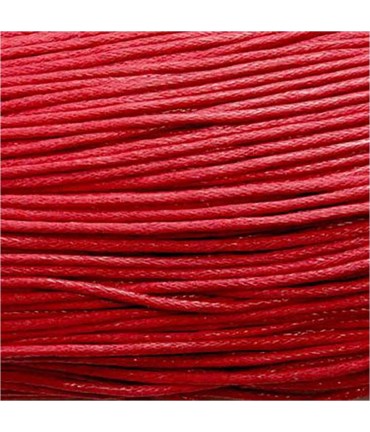 Fil coton ciré 2 mm (10 mètres) - Rouge