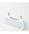 Porte bague sac à main bleu