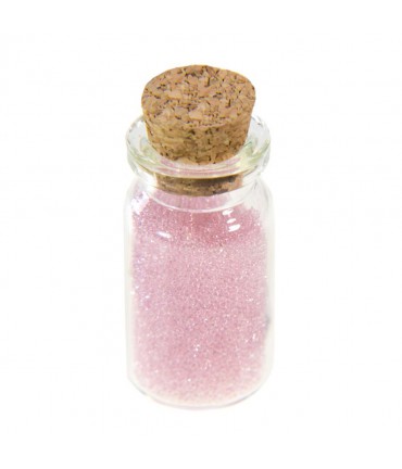 Microbilles caviar translucides en fiole - Rose barbe à papa
