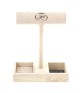 Jonc porte bracelet 1 rang bois et tissu Paris